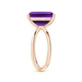 thumbnail image 3 of ANGARA Natural 5.3 Ct. Amethyst Solitaire Ring in 14K Rose Gold for Women (Ring Size: 6.5), 3 of 10