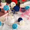 thumbnail image 4 of 10 Pcs Wicker Rattan Balls Decorative Orbs Vase Fillers For Craft, Party 5cm Blue, 4 of 5