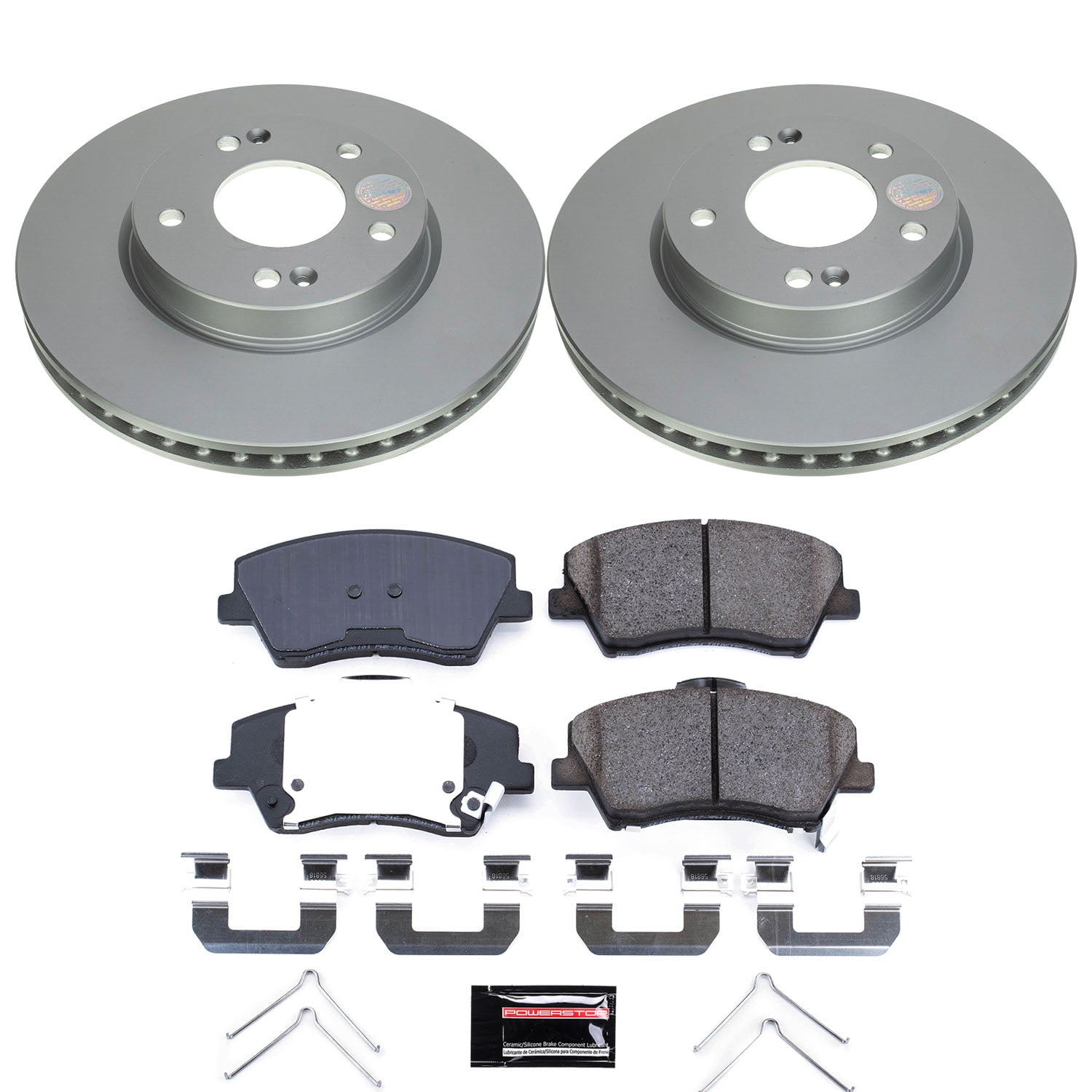 PowerStop Front Z17 Evolution Brake Pad and Coated Rotor Kit for Kia Niro 2023-24, CRK9239