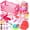Pink, variant on LINXUXIE Baby Doll Toys Set with Crib, 12" Doll Toys, 24Pcs Dolls Care and Doctor Toy Playset, High Chair, Milk Bottle, Pacifier, Baby Gift for Age 3 4 5 6+ Years Old Girls Boy