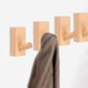 thumbnail image 5 of 4 juegos de ganchos de pared de madera hechos a mano, de madera natural, para abrigos, para montar en la pared, resistentes, decorativos, con tornillo para colgar sombreros, bolsos, ropa y toallas., 5 of 6