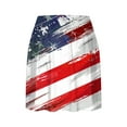 thumbnail image 4 of Wiyuqeen Women's USA Flag Running Skirt High Waist Casual Mini Skorts American Flag Tennis Skirts Red White Blue Golf Skort, 4 of 5
