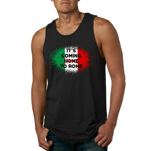 Wild Bobby, Italian Soccer Its Coming to Rome, Sports, Men Graphic Tank Top, Black, Small