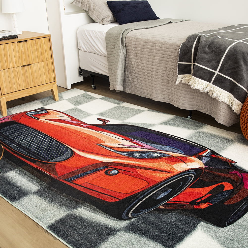 Mohawk Home Street Legal Printed Indoor Area Rug in Red, 5'x8'