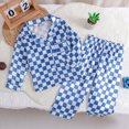 thumbnail image 2 of HFHAPW Girls Pajamas Silk Satin Pajama Set Long Pjs Button Down Sleepwear Soft Lightweight 2Pcs Nightwear for Kids,3-4 Y, 2 of 9