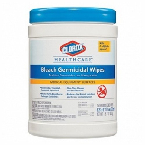 Clorox Bleach Germicidal Wipes Tub 6" x 5", 150 Count