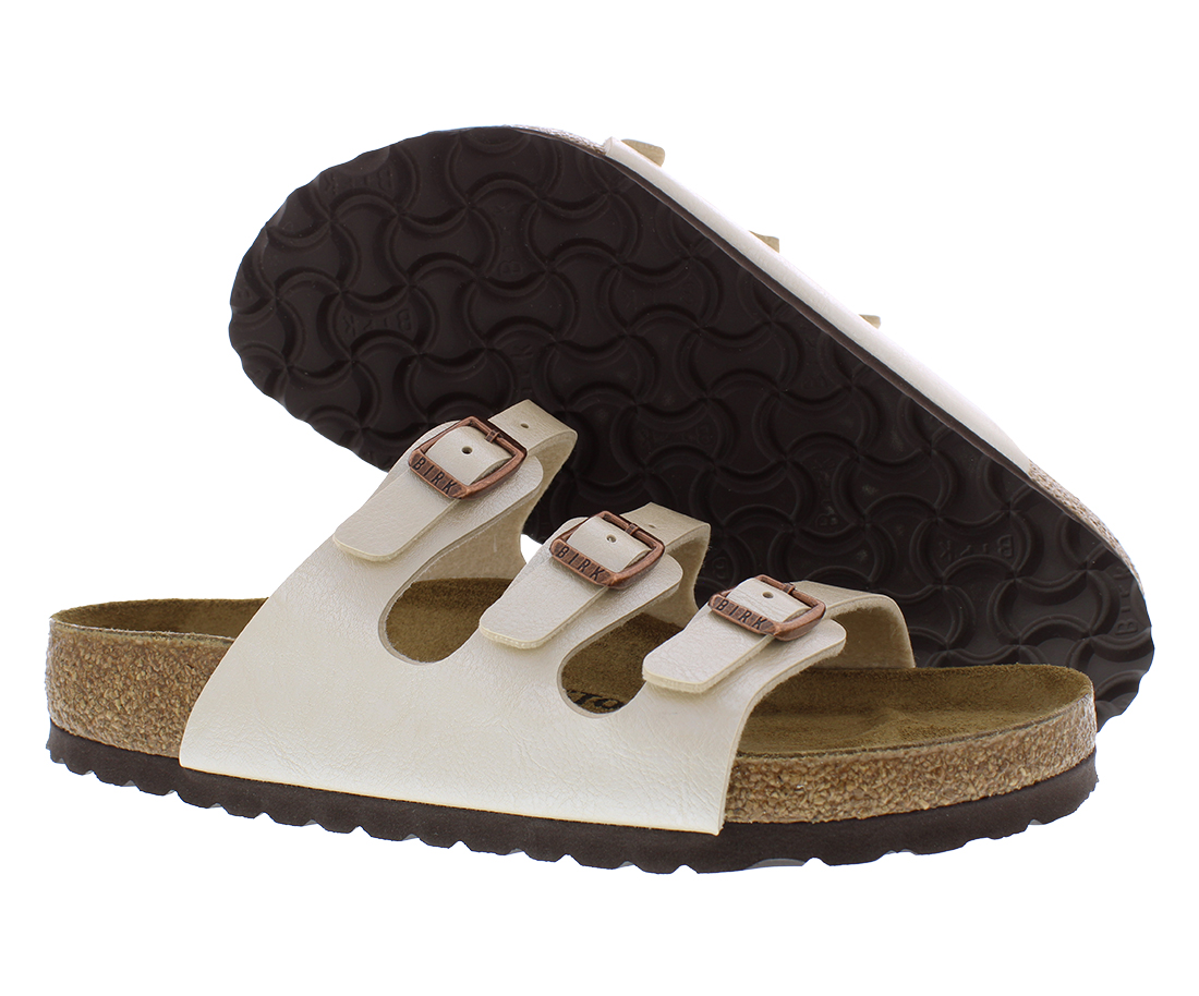Birkenstock Florida Unisex Shoes Size 6, Color: Graceful Pearl White