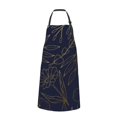 thumbnail image 3 of Cauagu Copper-Gold Gloss Outline Flower Aprons with Pockets,Waterproof Apron for Women,Kitchen Cooking Apron Adjustable Bib Aprons Chef Apron for Cooking,Drawing,Crafting, 3 of 8