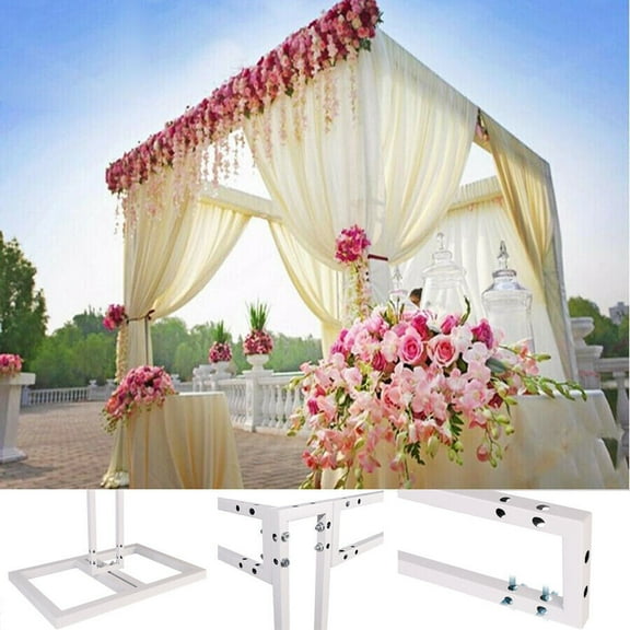 4 Post 10FTx10FT DIY Adjustable Party Wedding Backdrop Stand Canopy Tent Chuppah