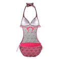 thumbnail image 3 of LIORA Women’s Fashion Crochet Lace Halter Swimwear One Piece Swimsuit, 3 of 8
