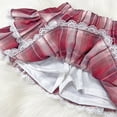 thumbnail image 4 of WIBACKER 1-12 Years Girls Plaid Ruffle Skirt with Lace Trim and Bow High Waist Toddler Kids Trendy Pleated Skirt, 4 of 6