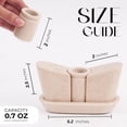 thumbnail image 3 of Radicaln Marble Salt and Pepper Shakers Set 2.5 inch Handmade Beige Salt and Pepper Cellar With Tray for Kitchen Decor and Accessories, Stone Salt Shaker, Spice Jars & Seasoning Containers, 3 of 6