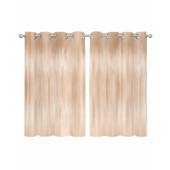 Beige Ombre Sheer Curtains 39 Inch Length 2 Panels Set for Living Room/Bedroom, Modern Abstract Art Gradient Kitchen Curtains Grommet Semi-Sheer Curtains Drapes Voile Window Treatments 27.5"x39"x2