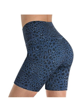 Women's Biker Shorts Leopard Takara Shine High Waist Yoga Biker Shorts with  Pockets 