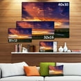 thumbnail image 3 of Coucher de Soleil Dramatique sur Prairie - Grande Toile Paysage, 3 of 4