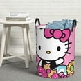thumbnail image 5 of Hello Kitty Laundry Hamper, Dirty Clothes Hamper Storage Basket for Bathroom Bedrooms, Circular Hamper with Handles, Gifts for Boys Girls Men Women, 5 of 8
