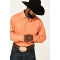 thumbnail image 3 of Roper Men's Poplin Long Sleeve Pearl Snap Western Shirt Orange Large, 3 of 4