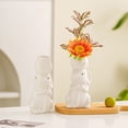 thumbnail image 4 of Xecvkr Bunny Ceramic Vase Head Rabbit Floral Arrangement Animal Tabletop Home Living Room Bedroom Office Decor Flower Holder 1 Piece White, 4 of 6