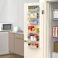 thumbnail image 6 of 12.3" W Narrow Over the Door Pantry Organizer, 6-Tier Over the Door Organizer with Adjustable Basket, Pantry Door Organization for Pantry Kitchen Storage Room Spice Rack, White, 6 of 10