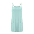 thumbnail image 3 of HOZADOIE Short Rompers for Women Plus Size Workout Romper Onesie Sleeveless Spaghetti Strap Loose Summer Bodysuit Rompers Lounge Outfits with Pockets, 3 of 7