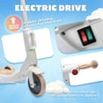 thumbnail image 3 of 3 Wheel Electric Scooter for Kids Ages 3-6, LED Light Up Balance Training Scooter with Music, Steam Sprayer & Extra Wide Non Slip Deck, 6V Ride On Toy for Boys or Girls, White, 3 of 8
