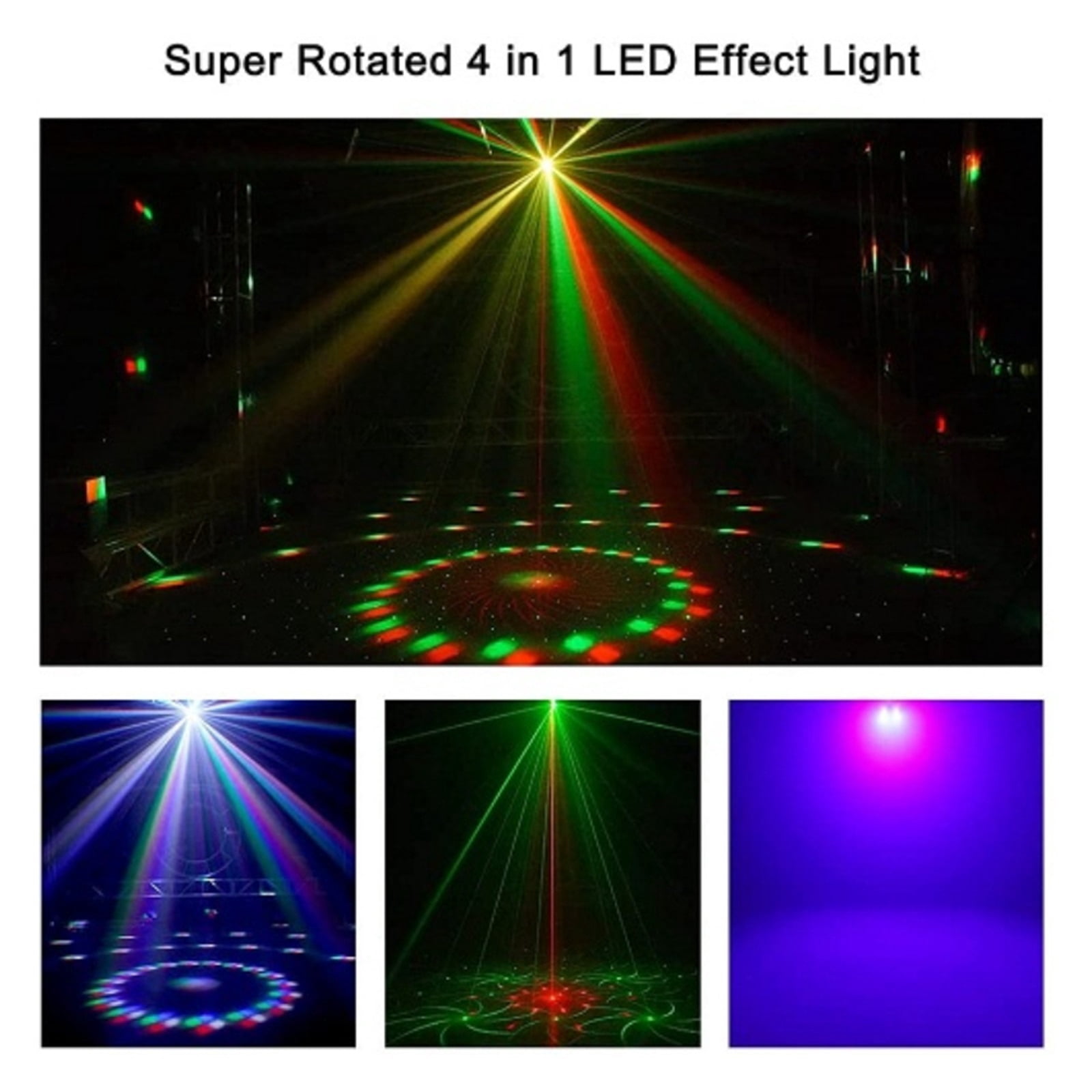 Party Light 50W 4in1 Controller Strobe Magic Ball UV Black Stage Lighting Effect For DJ Disco Holiday Wedding Bar KTV ,Easy to Install