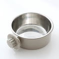 thumbnail image 3 of 2 in 1 Removable Stainless Steel Pet Hanging Bowl Large Food Water Feeder for Dogs Cats Puppy Cage Mount, 3 of 4