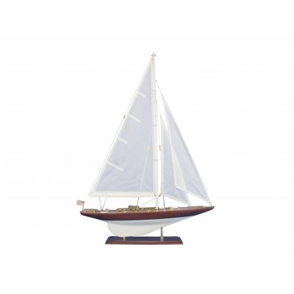 Handcrafted Model Ships WIL-R-35 35 in. Wooden William Fife Model Sailboat Decoration