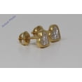 thumbnail image 3 of 18k Yellow Gold Princess Diamond Invisible Setting Petite heart shaped contemporary Studs(0.73 ct, H, VS), 3 of 4