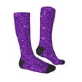thumbnail image 3 of Balery Purple Glitter Fun Novelty Socks Men'S Women'S Crew Socks Funny Crazy Novelty Socks Quirky And Cool Socks, 3 of 9