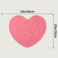 thumbnail image 7 of REGALWOVEN Heart Shaped Chenille Bath Rugs Soft Absorbent Shaggy Mats Non-Slip Washable Plush Carpet Pink 28" x 32", 7 of 7