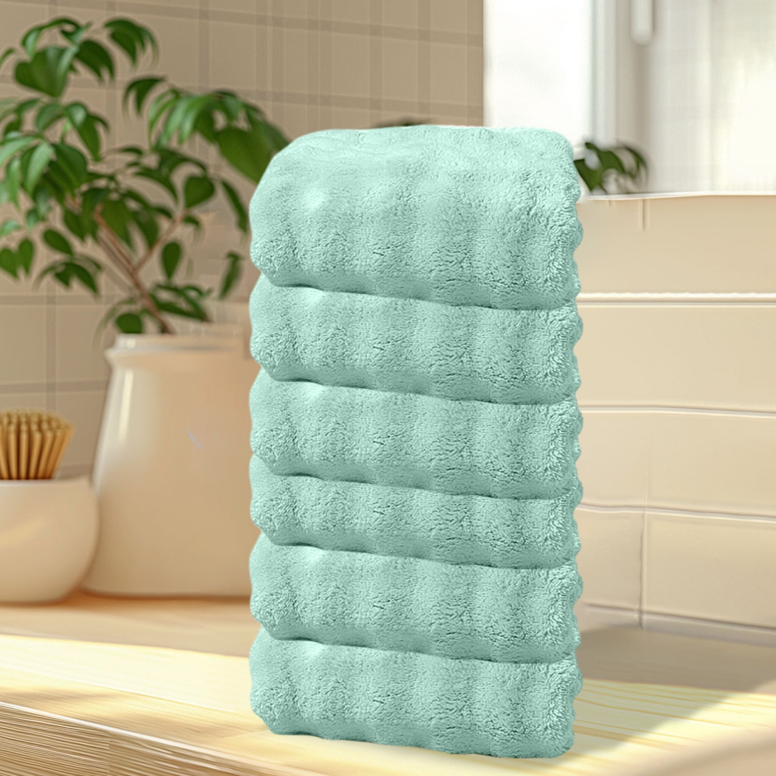Summer Savings Clearance! Boovnll 6 Pack Hand Towels for Bathroom, 13x30" Super Soft & Absorbent Quick Dry Solid Color Towels, Thicken Microfiber Hand Towels for Hotel, Pool, Spa, Beach, Towels