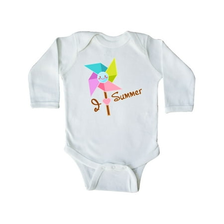 

Inktastic I Love Summer pinwheel Gift Baby Boy or Baby Girl Long Sleeve Bodysuit