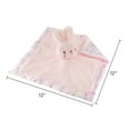 thumbnail image 5 of Parent's Choice Plush Pink Bunny Security Blanket with Satin Back, 12 x 12", Infant Girl, 5 of 7