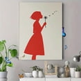 thumbnail image 4 of Qisvanset Red Silhouette Girl Blowing Dandelion Canvas Wall Art 15.75x11.81 INCHES, 4 of 8
