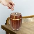 thumbnail image 2 of Large Wine Barrel Shaped Brown Wooden Decorative Coin Bank Money Saving Box, 2 of 6