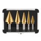 thumbnail image 1 of Juego de Brocas Escalonadas ZELCAN HSS con Revestimiento de Titanio, 50 Medidas con Estuche, 1 of 6