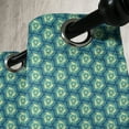thumbnail image 4 of Ambesonne Abstract Grommet Curtain, Retro Triangles, 50" x 63", Blue Teal Pale Green, 4 of 6
