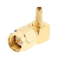 thumbnail image 4 of 10 Unids ector Tuerca Enchufe RF ado Para RG316 RG174 LMR100 Cable De Ángulo Conectores De Alambre Dorado Hugo Conector coaxial RF macho SMA, 4 of 8