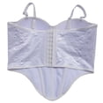 thumbnail image 6 of Ahabrexf Women's Lace Underwear Solid Color Fishb1 Lace with Steel Boning and Chest Pad Suspender Top Round Neck for Women, 6 of 7