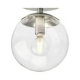 thumbnail image 6 of Atwell Collection One-Light Brushed Nickel Mid-Century Modern Semi-Flush Mount, 6 of 10
