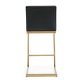 thumbnail image 5 of TOV Furniture Parma Black Vegan Leather Counter Stool with Gold Legs - Set of 2, 5 of 10