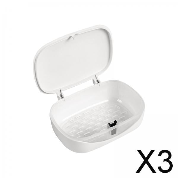 2 recipientes de jabón de viaje, soporte para barra de jabón con tapa, caja de jabón a prueba de fugas fácil de limpiar para ducha, gimnasio, viajes, 3 piezas