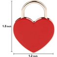 thumbnail image 3 of 2 pcs Petit Cadenas Coeur en Métal avec Clé Mini-Serrure, Rouge, 3 of 3