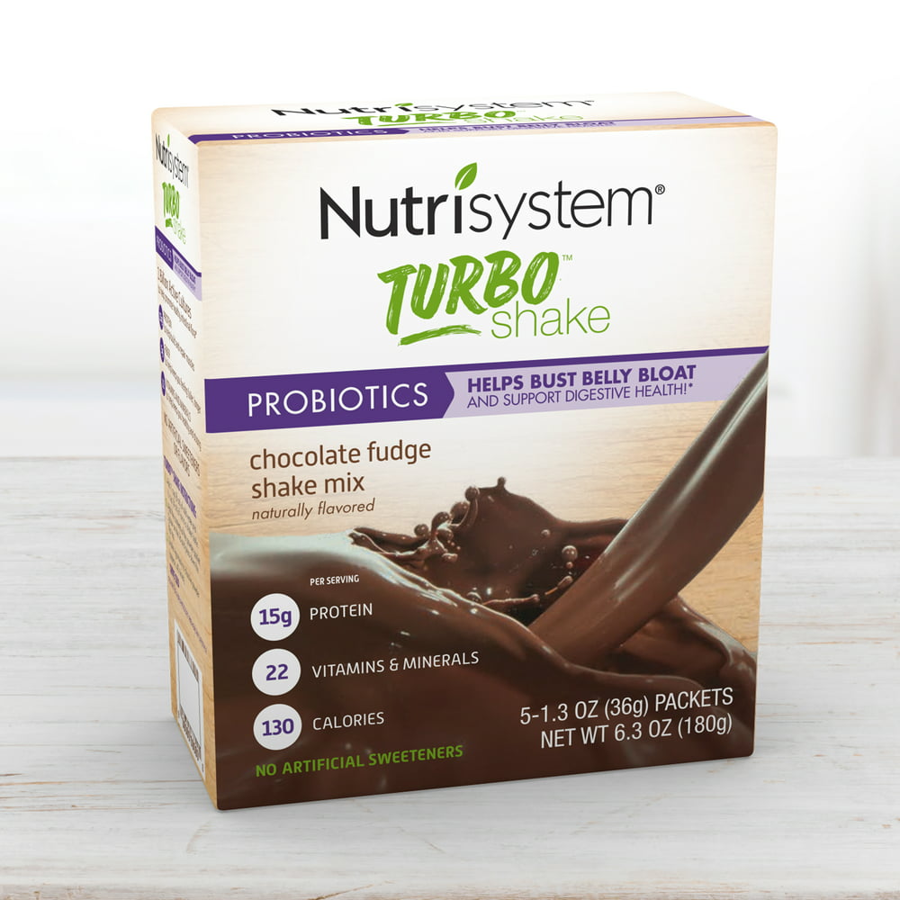 Nutrisystem Turbo Shake Mix, Chocolate, 1.3 Oz, 5 Packets - Walmart.com ...