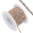 thumbnail image 1 of Uxcell 11 Yard Cadena de Strass de Cristal Cerrada, Tiras de Strass de Cristal, Strass Champagne con Base Plateada, 1 of 6
