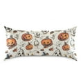 thumbnail image 3 of JSTEL Halloween Pumpkin Skull Satin Pillowcase Standard Size Pillow Cases Envelope Closure Bed Pillow Cover, 20 x 26 inch, 3 of 9