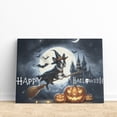 thumbnail image 3 of Happy Halloween Boston Terrier Witch Pumpkins Bats Horizontal Matte Canvas Poster Gentleman Dog Lover Gifts Wall Art Home Decor - 13012, 3 of 5