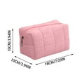 thumbnail image 2 of FastXmas Large Travel Makeup Bag Cosmetic Bag for Women, Portable Velvet Makeup Bag with Zipper Design, Portable Large Capacity Toiletry Organizer Makeup for Women Girls Travel(Pink 4x7 In), 2 of 3