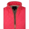 thumbnail image 4 of J. METHOD Women’s Quilted Vest Reversible Lightweight Sleeveless Full Zip Up Faux Fur Lining Gilet Jacket with Pockets NEWV44 Pink M, 4 of 6